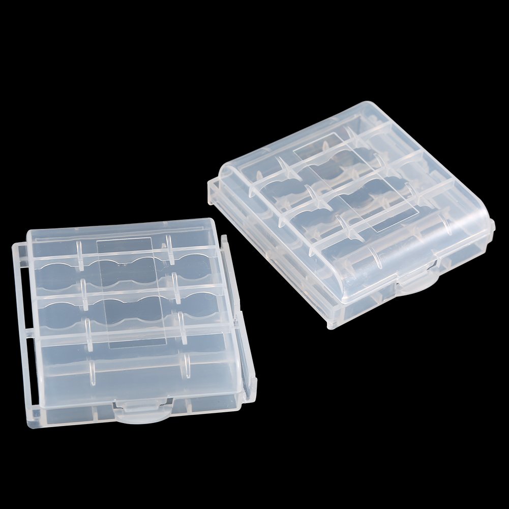 Pudełko do Przechowywania Baterii AA AAA, 10 Szt. Pojemnik do Przechowywania Baterii Pojemnik na Baterie Organizer Box Mieści 4 Szt. Baterii AA lub 5 Szt. AAA Spód Wytrzymały Plastik Przezroczysty