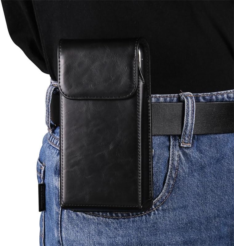 1pc Premium Faux Leather Phone Case - Safety Strap Ring Fixer with Belt Clip, Stylish and Durable Phone Protector for Men image 4