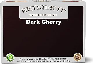 Gel Stain Liquid Wood Kits by Retique It - Real Paintable Wood. Great Companion to Chalk Finish Paint, Milk Paint, Furniture Paint. (2X Double (100 sq ft), Brushed Finish, 70 Dark Cherry)