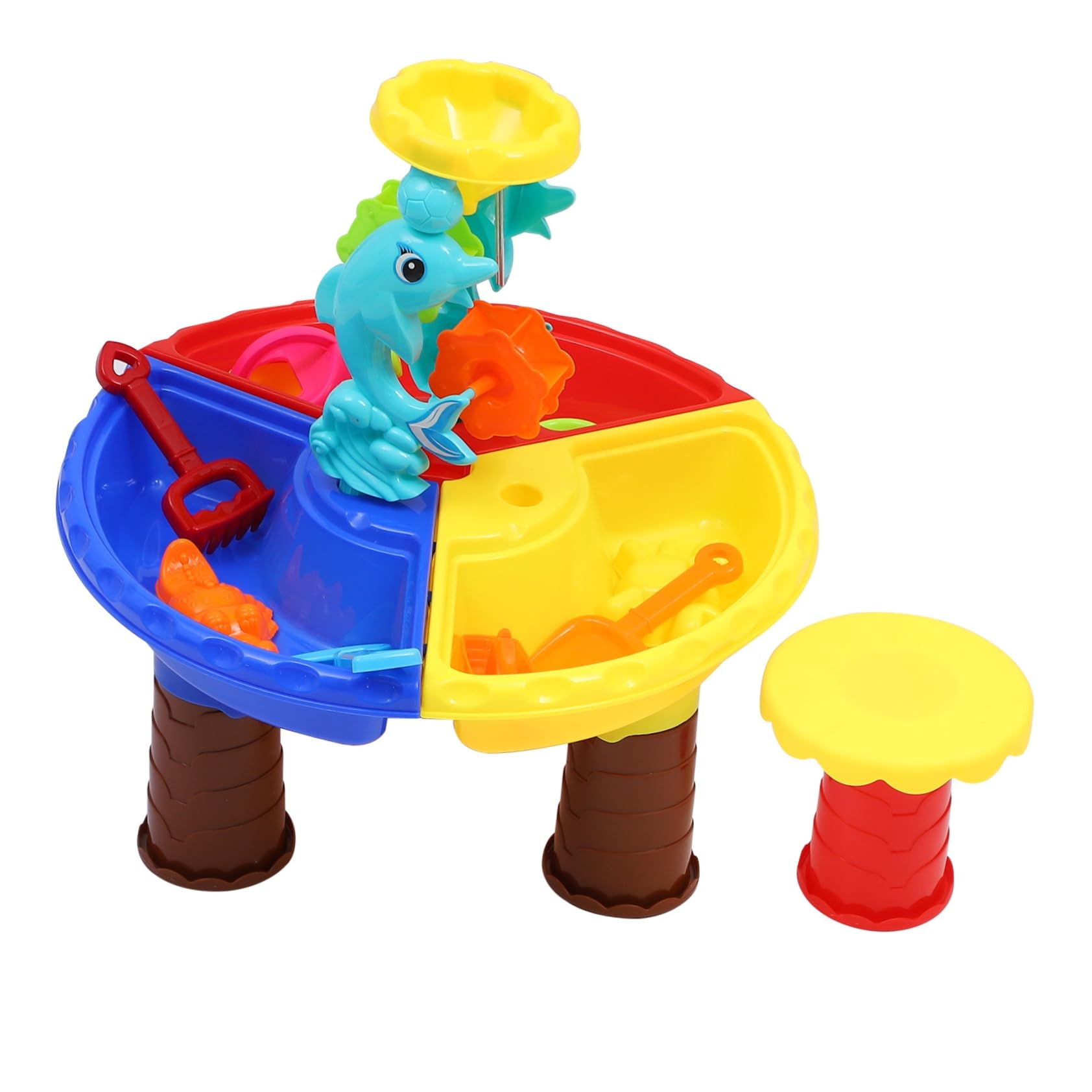 DECHOUS Beach Games for Boys and Girls 4-in-1 Interactive Sand Box Toys for Outdoor Play