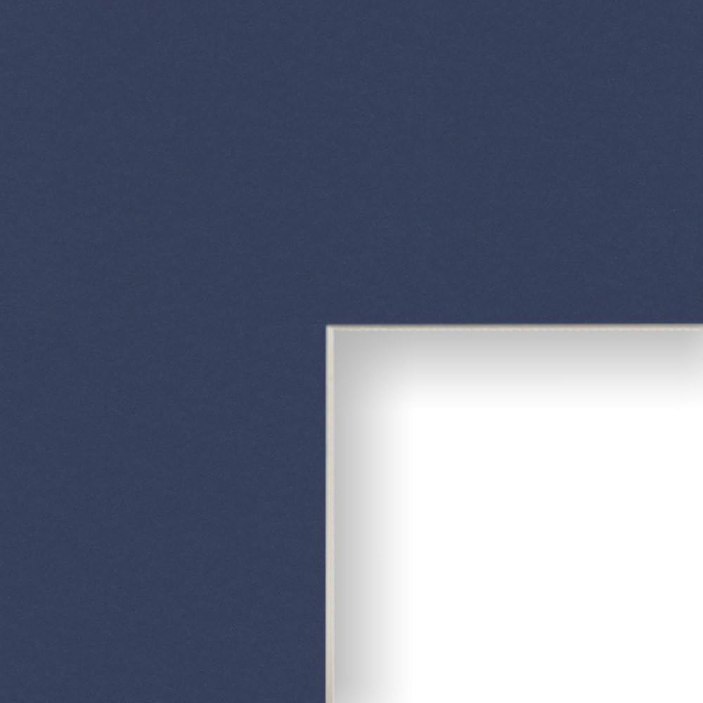 Craig Frames B545 10x13-Inch Mat, Single Opening for 6x9-Inch Image, Deep Blue with Cream Core