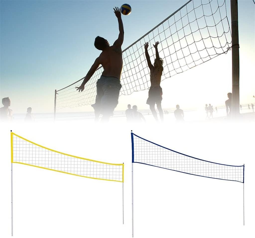 Portable Volleyball Net Folding Adjustable Volleyball Badminton Tennis Stand Pole Beach Grass Park Outdoor Venues (Color : A Size : One Size) (B One Size)