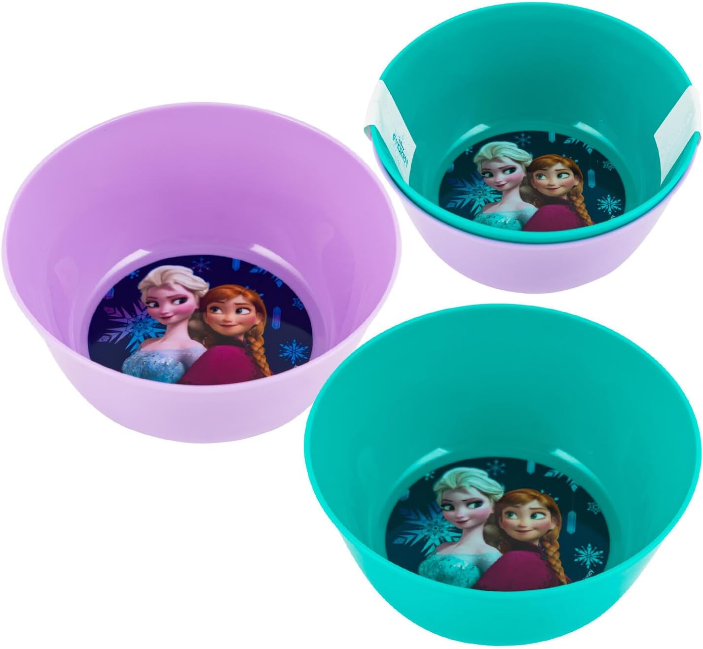 Disney Frozen Bowl 2 Pack - Dishwasher & Microwave Safe Bowl for Toddler Mealtimes