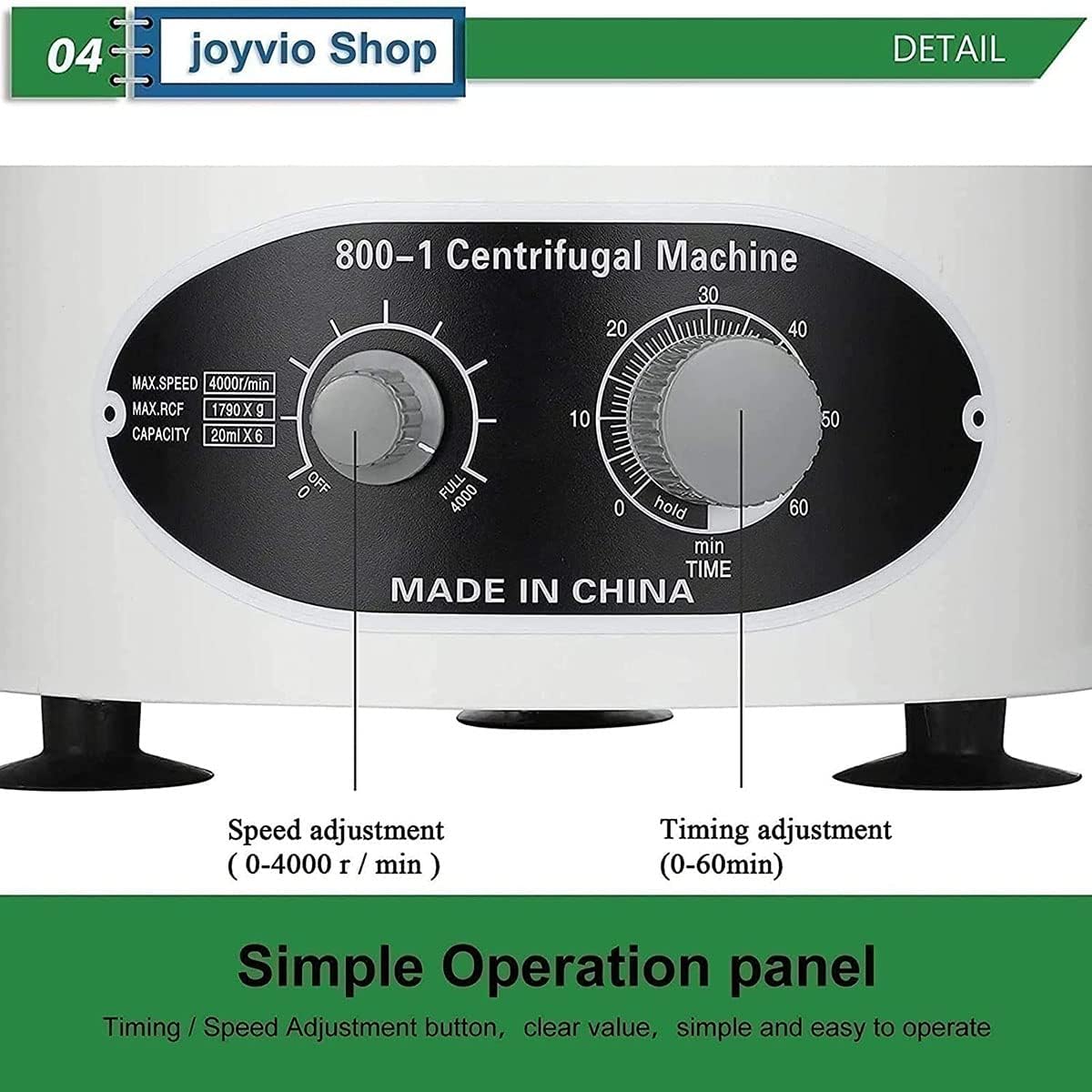 110-220v Electric Centrifuge Machine - 4000rpm Lab Medical Practice Centrifugal Capacity 20 Ml X6