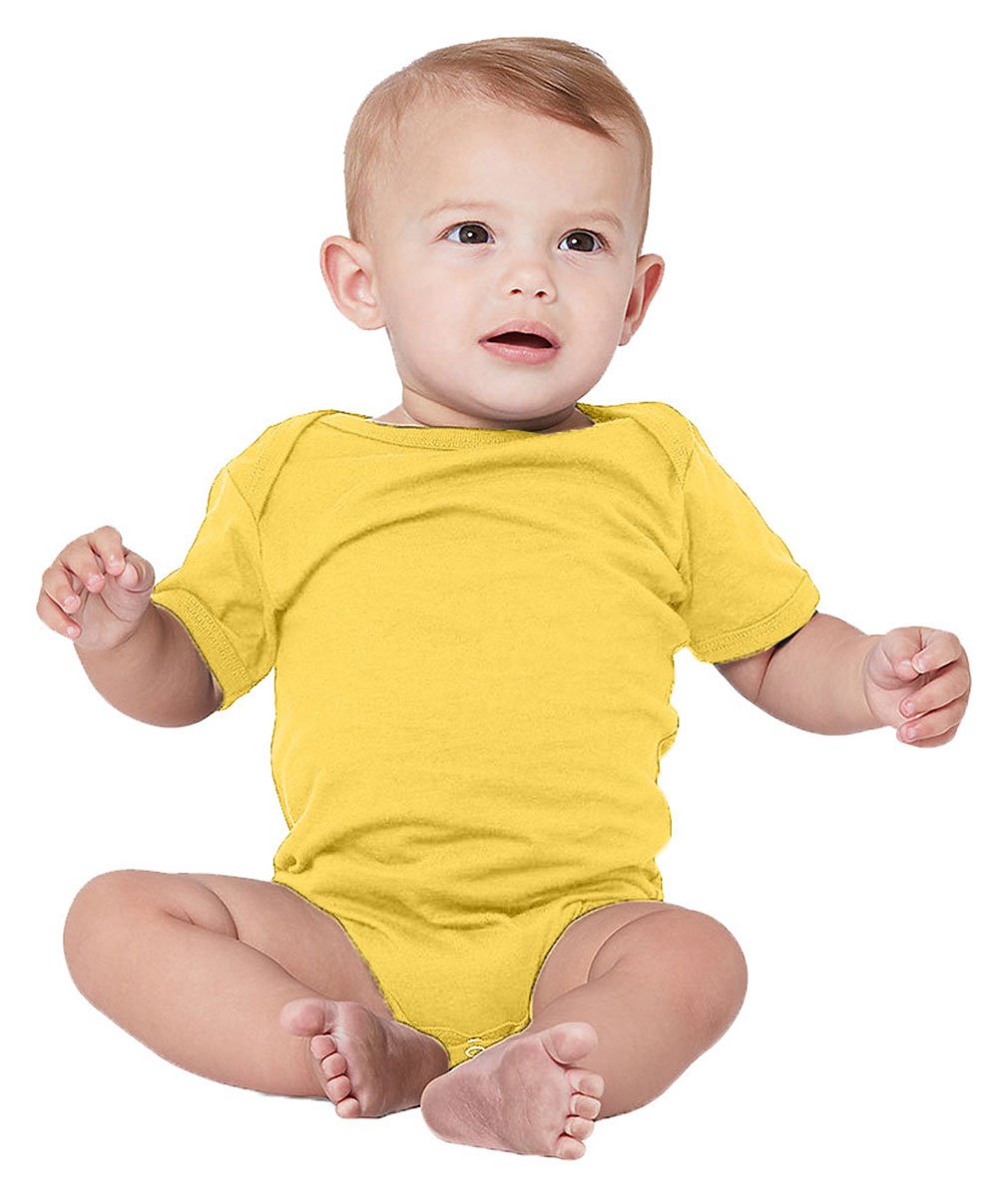 Bella + Canvas Infant Jersey Short-Sleeve One-Piece 3-6MOS YELLOW
