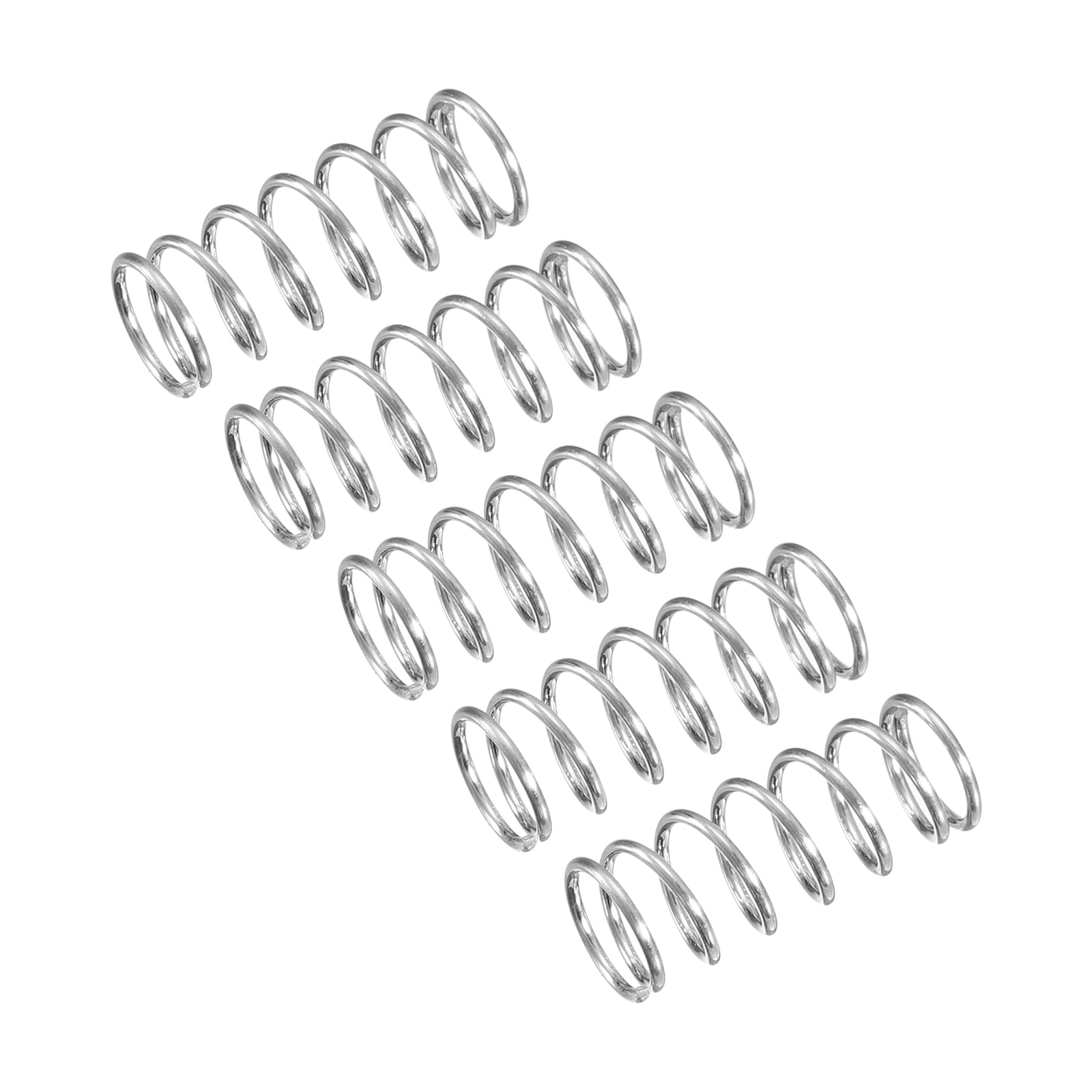 uxcell Compression Spring, 5Pcs 304 Stainless Steel, 7mm OD, 0.6mm Wire Size, 15mm Free Length, Silver Tone — Amazon image 13