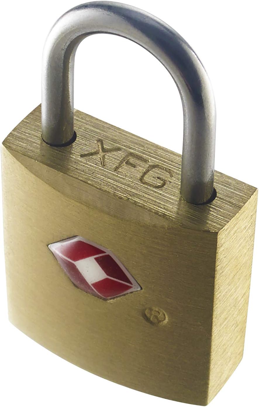  | Lewis N. Clark Mini Brass Square TSA Lock + Padlock for Luggage, Suitcase, Carry On, Backpack, Laptop Bag or Purse - Perfect for Airport, Hotel, & Gym, 2 Keys Included - 3 Pack | Travel Accessories