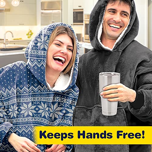 Ontel HHBLNOR-MC12/3 Huggle Hoodie Oversized Wearable Blanket Hoodie thumb #3