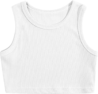 幼児キッズガールズダンスタンクトップレーサーバッククロップタンクトップノースリーブスポーツダンストップバレエ体操ダンスウェア 女の子の白いドレス