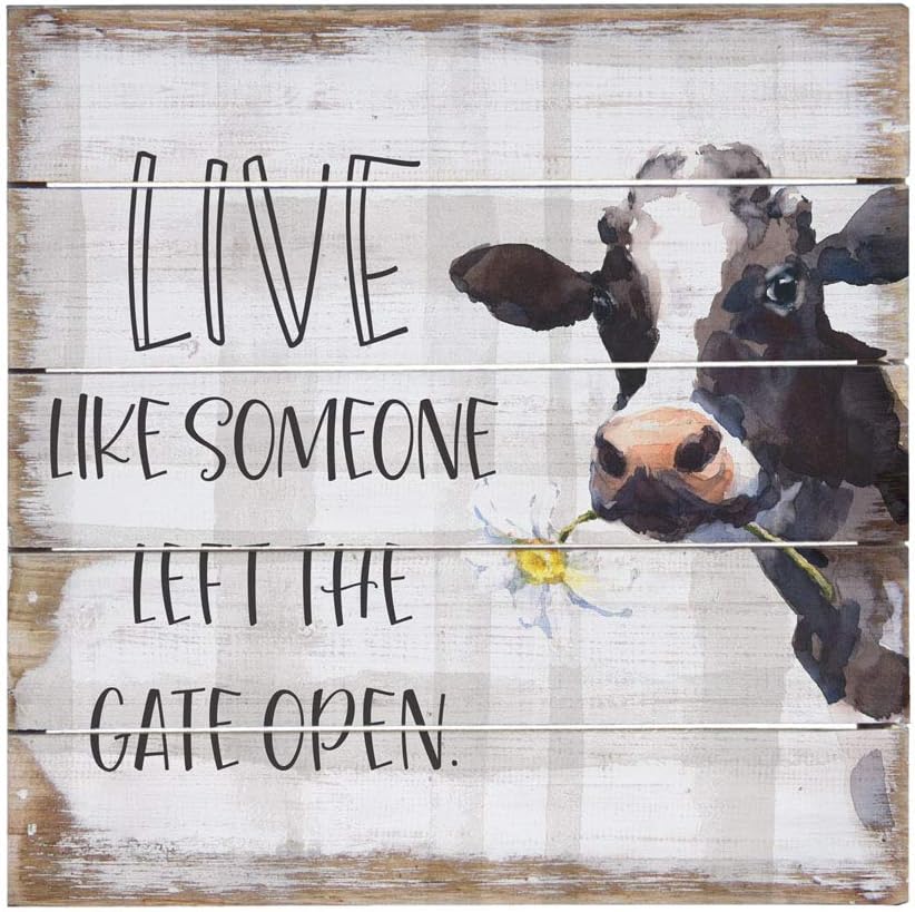 Simply Said, INC Perfect Pallet Petites 8" Wood Sign PET16088- Live Like Someone Left The Gate Open
