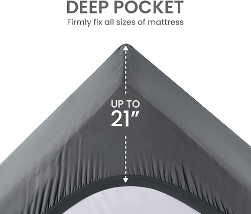 Miniatura 5 de SLEEP ZONE - Cubrecolchón refrescante tamaño queen, funda de colchón acolchada y en zonas, protector de colchón transpirable y lavable, bolsillo