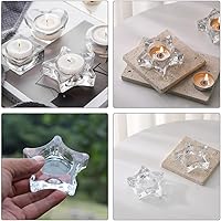 Vista 9 de Portavelas Tealight para Navidad, 2 unidades, portavelas en forma de estrella, para centro de mesa, bodas, mesa de comedor, decoración del hogar