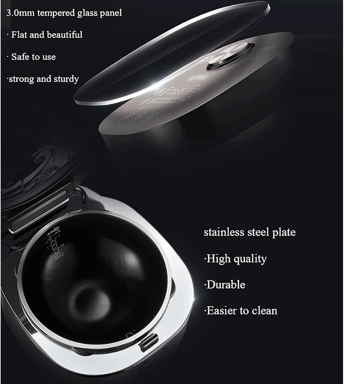 Rice Cooker (4L) Household Multi-function Rice Cooker, Thicken Non-stick Liner,24H Reservation and Heat Preservation, for 2-5 People 220-240V US/EU