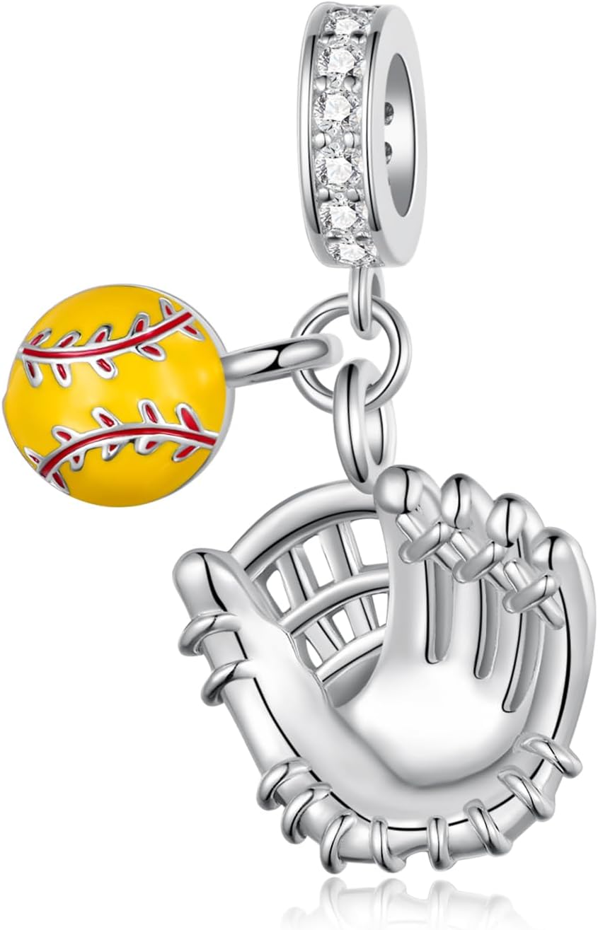 925 Sterling Silver Sport Charms for Bracelet Necklace Sports Jewelry Gifts for Women