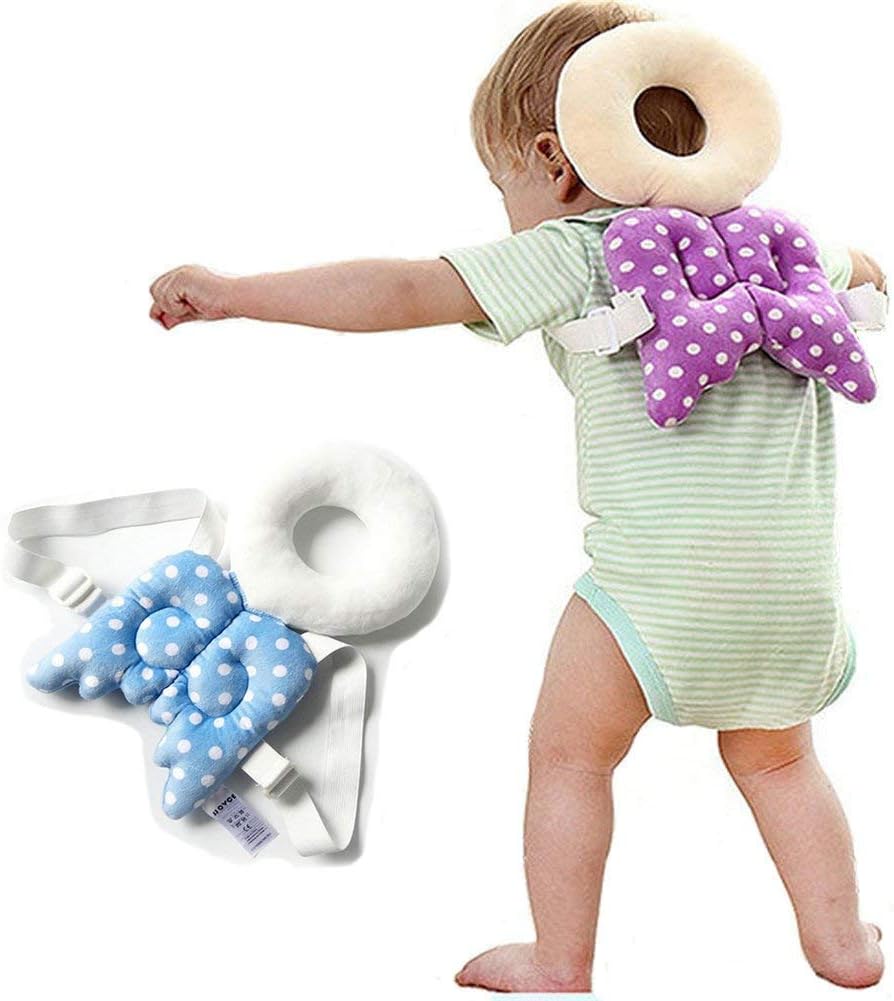 ALWAFLI Baby Head Protector Pad for Safety/Baby Toddlers Head Safety Pad/Baby Ajustable Head Shoulder Safety Pad Toddler Headrest Pillow Baby Back Protection Baby Care - Multi Color