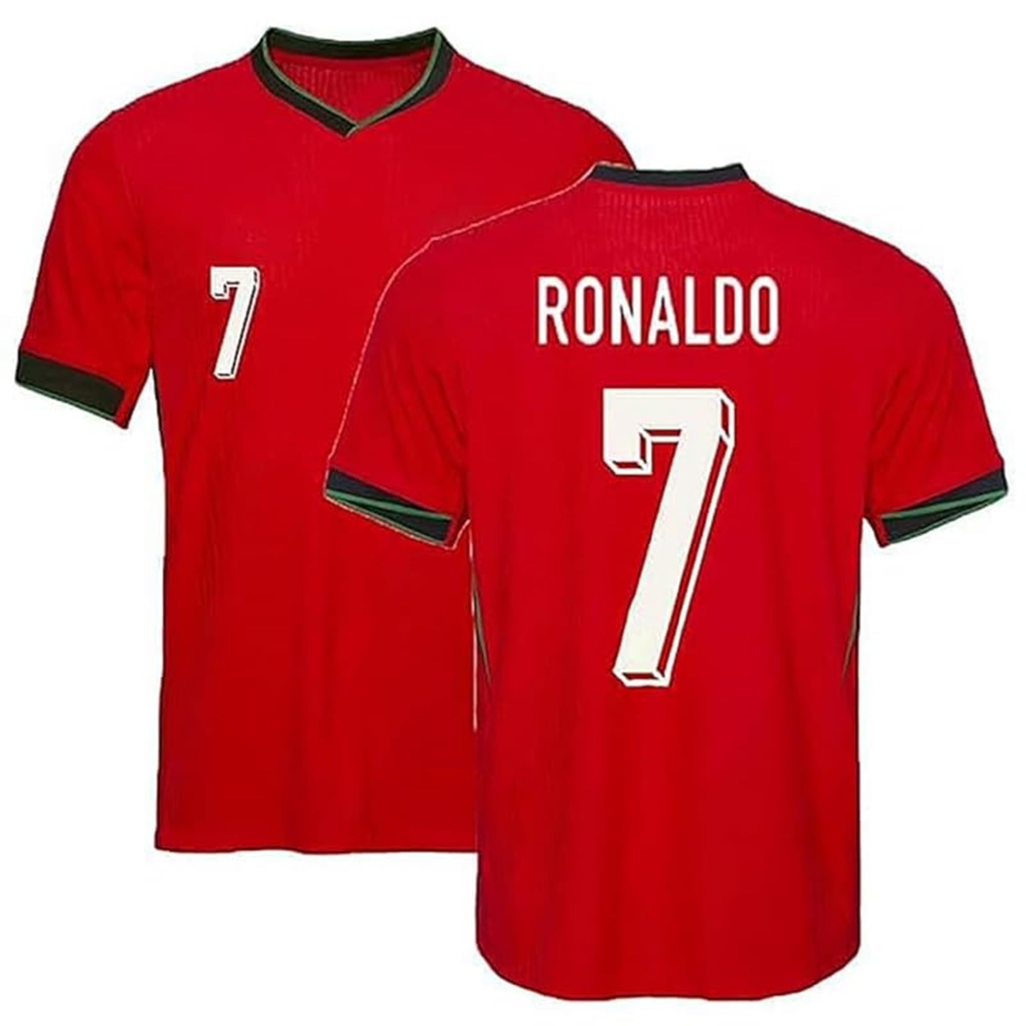 Portugal Red New 2024 Jeresy Ronaldoo 7 Tshirt for Kids & Men-picture-30