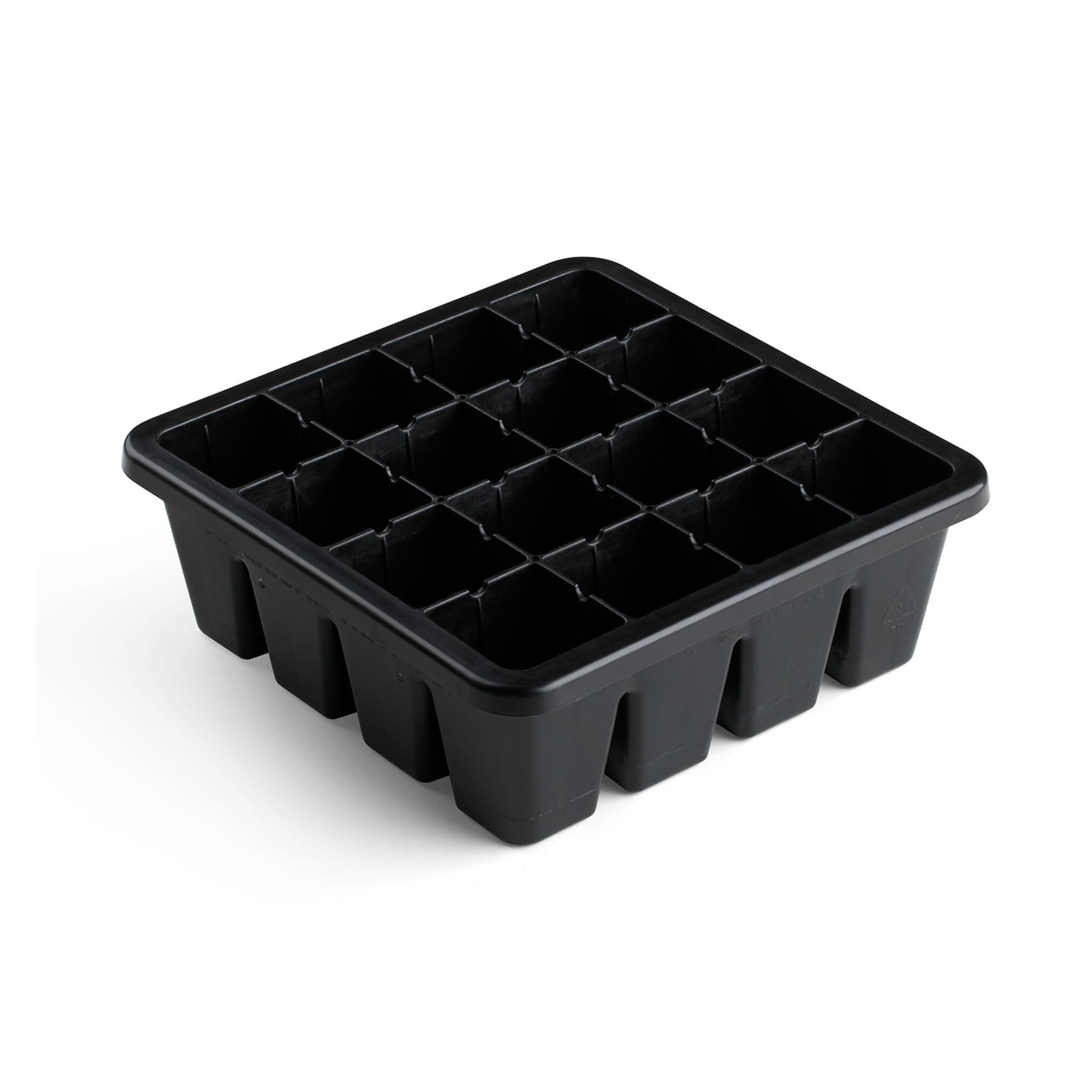 Epic Gardening Reusable Seed Starter Tray - 16 Cell/8 Seedling Starter Trays - Easy Watering, Indoor Greenhouse, Plant Starter, Gardener-Friendly for Seedlings | UV-Treated & BPA-Free - Black