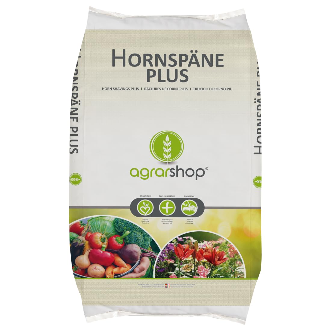 Agrarshop Hornspäne Plus 20 kg Universaldünger Gemüsedünger Blumendünger