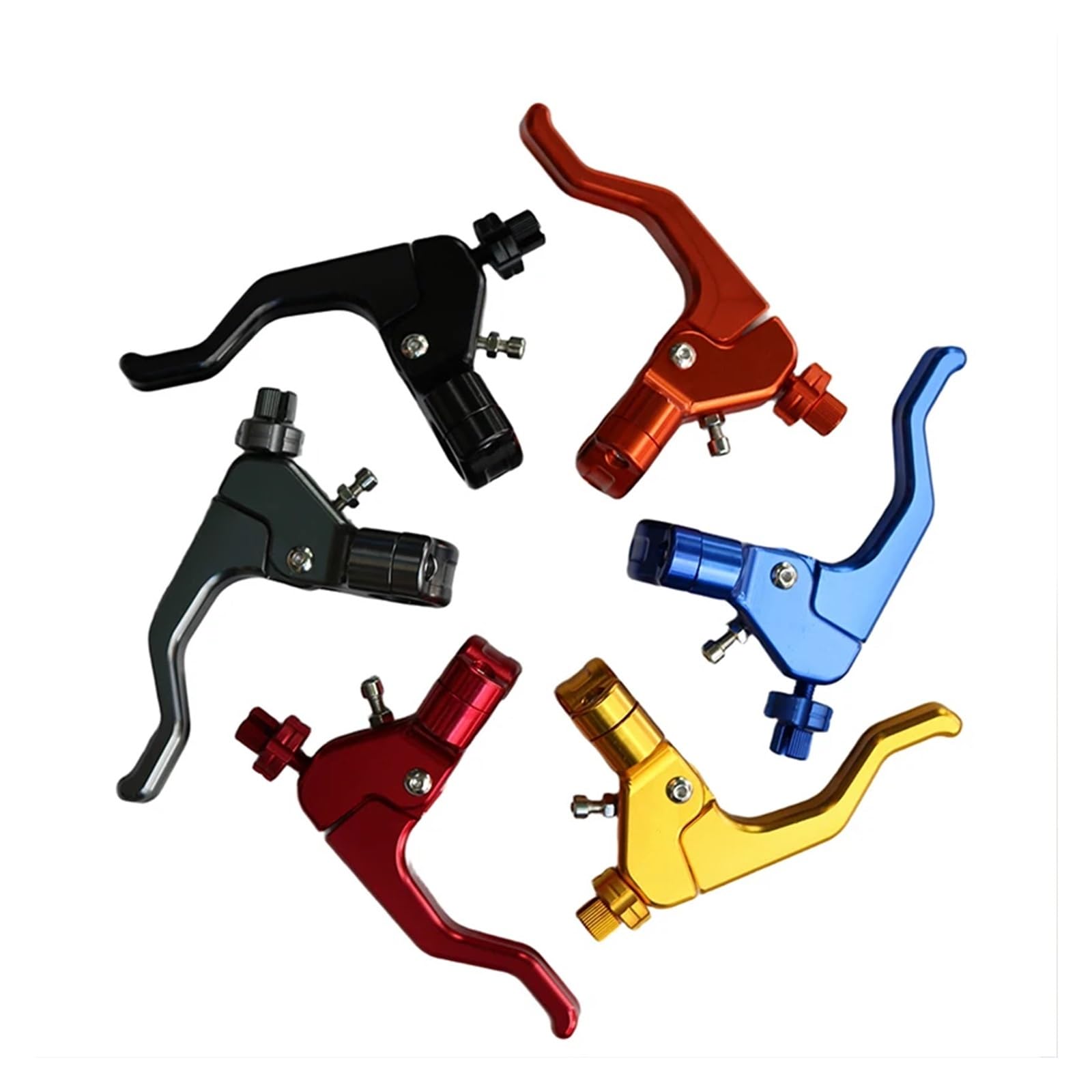 Conjunto de palanca embrague corta CNC acrobacias, manillar 7/8" y 22 mm, compatible Dirt Bike para Pit(Rojo)