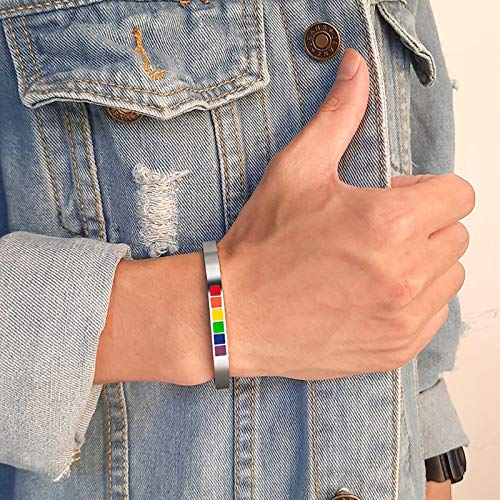 de Bissexual em Titânio em aço Inoxidável -íris, Prata