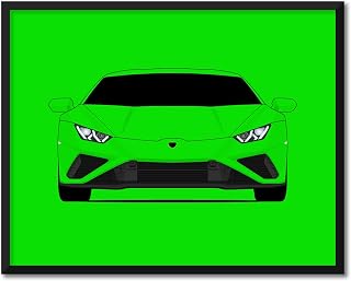 CUSTOMIZABLE COLOR: Lamborghini Huracan EVO LP 640-4 and LP 610-2 (2021-2022) Inspired Poster Print Wall Art Decor Handmade (Unframed)