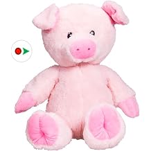Stuffems Toy Shop Record Your Own Plush 8 inch Pudge The Pig - Ready 2 Love in a Few Easy Steps