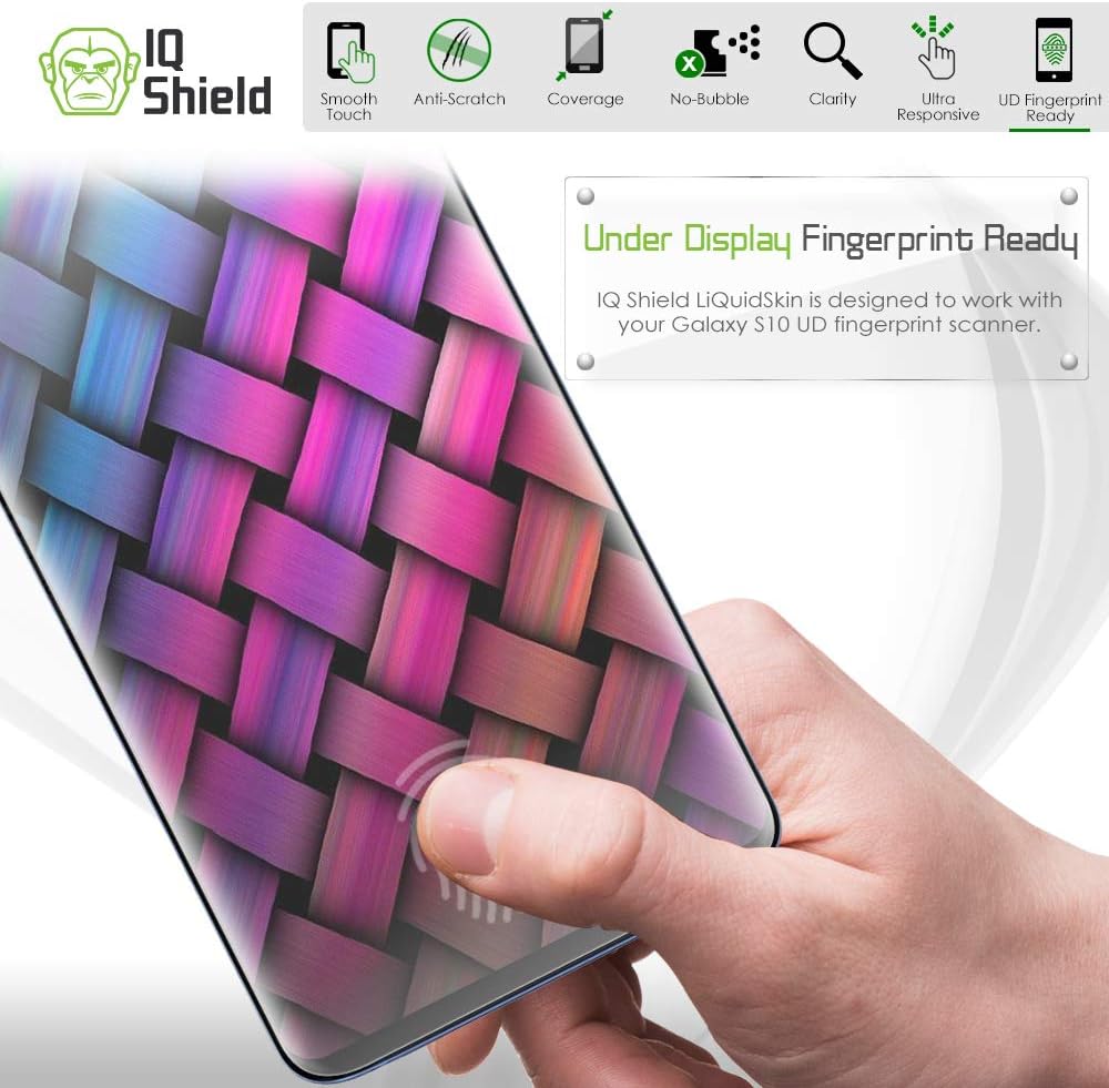 IQShield Screen Protector Compatible with Galaxy S10 6.1 (2-Pack)(Case Friendly) Anti-Bubble Clear TPU Film (NOT Compatible with Verizon Samsung S10 5G 6.7 inch)