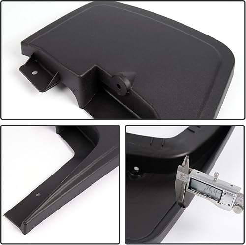 Miniatura 8 de G-PLUS Juego de 4 aletas de barro moldeadas resistentes para Ford F150 (para camiones con guardabarros), juego de 4 unidades, color negro