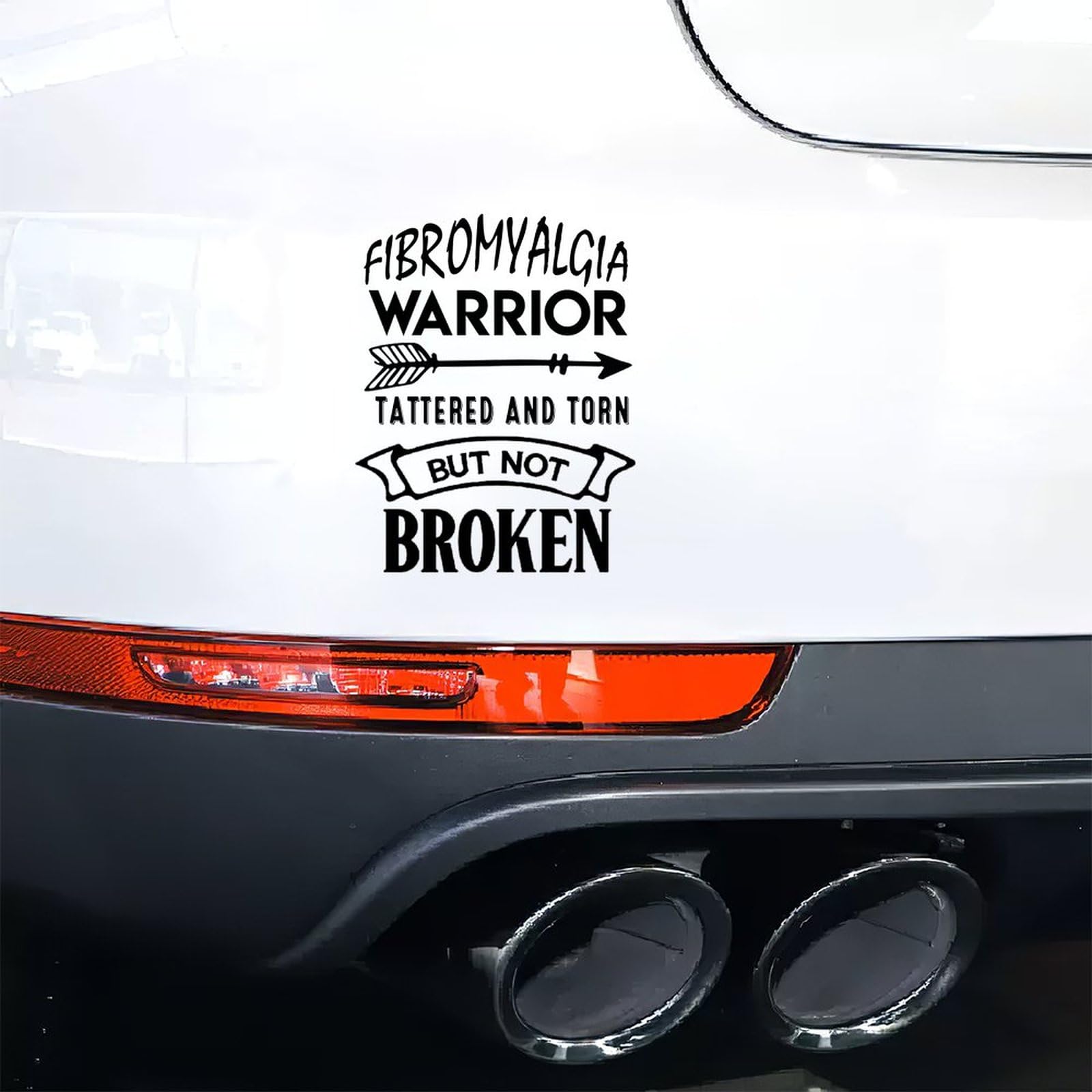 50 stuks stickers fibromyalgie krijger gescheurd en gescheurd zwarte schilderijen stickers cadeau-tags vinyl stickers citaat stickers stickers voor waterflessen laptop envelop zegels goodie zakken