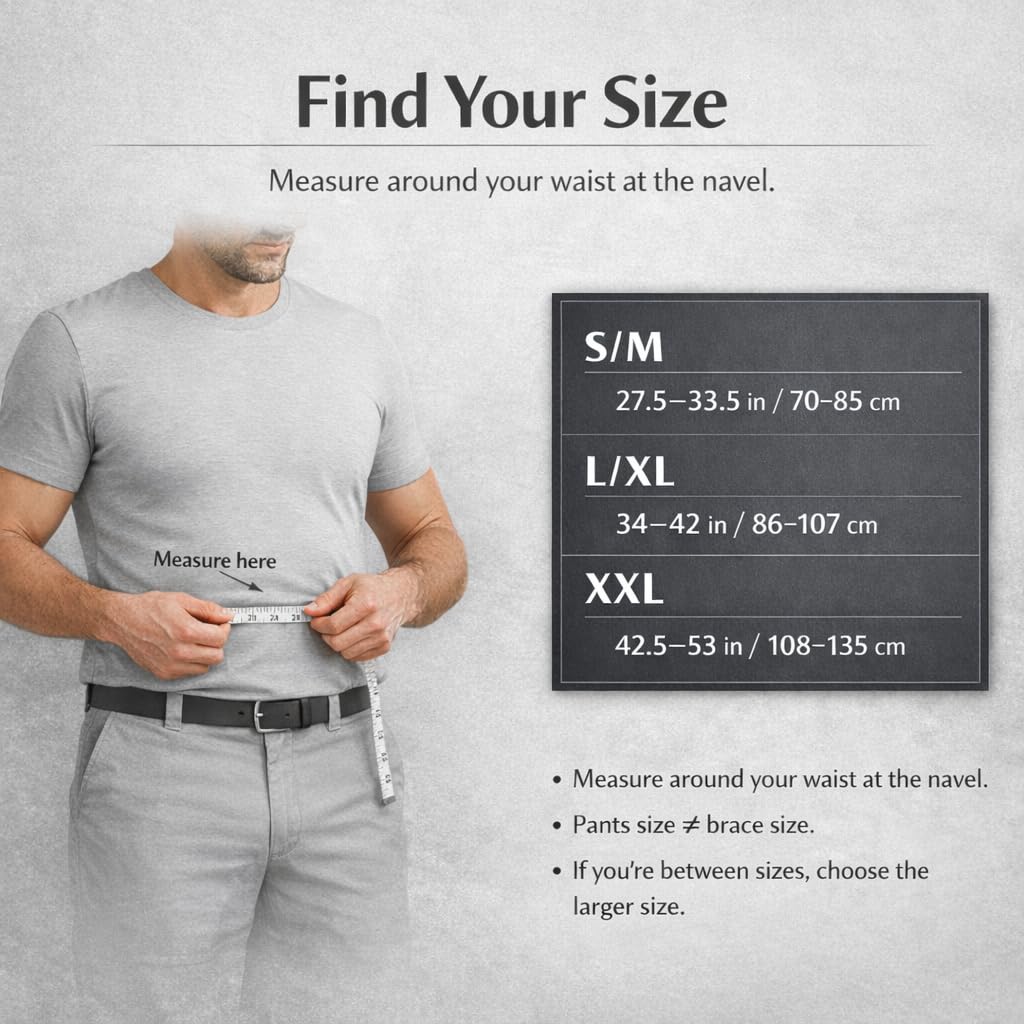 Back Brace for Lower Back Pain Relief, Lumbar Support Belt for Men and Women with Metal Stay & Dual Compression Straps, Breathable Mesh Back Support Brace for Sciatica, Work & Daily Wear
