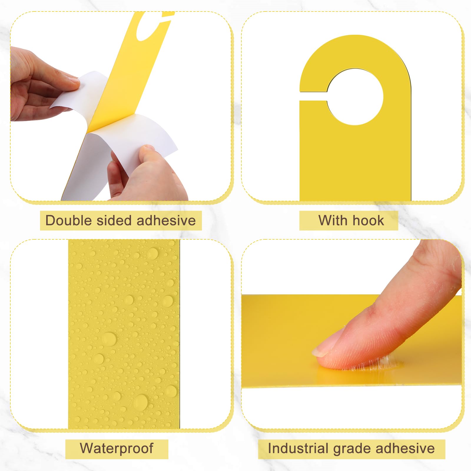 Qualirey Paquete de 50 trampas colgantes adhesivas amarillas de doble cara para hongos y mosquitos para plantas de interior de casa, mata mosquitos, moscas blancas, pulgones, mineros de hojas,