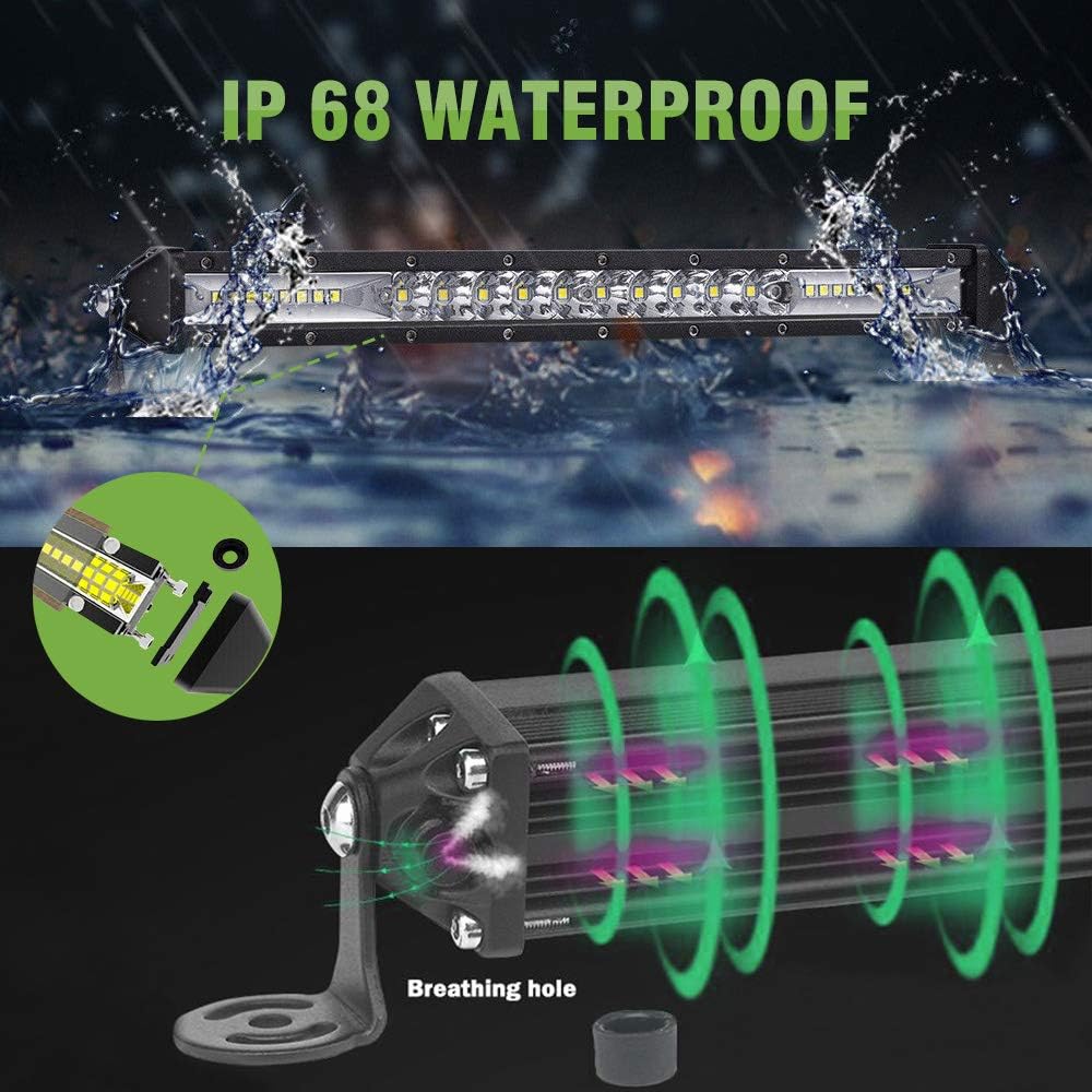 Slim Led Light Bar 10 Inch LED Offroad Working Flood Spot Combo Driving Boat Light for SUV UTV ATV Trucks 2pcs