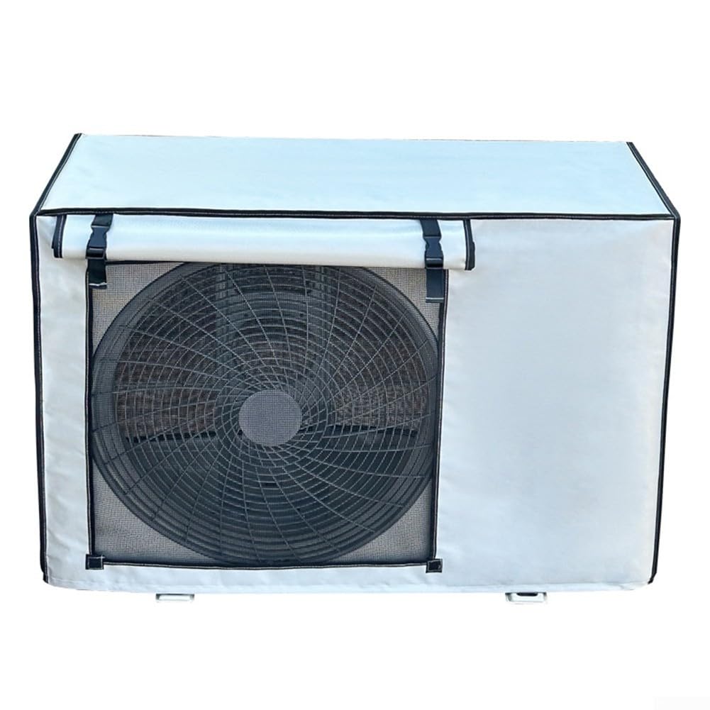 Dolvitrny Outdoor Air Conditioner Cover Waterproof Oxford Cloth AC Unit Protector Sun Resistant Dust Shield with Adjustable Buckles for Winter Storage Heavy(96 * 70 * 40CM)