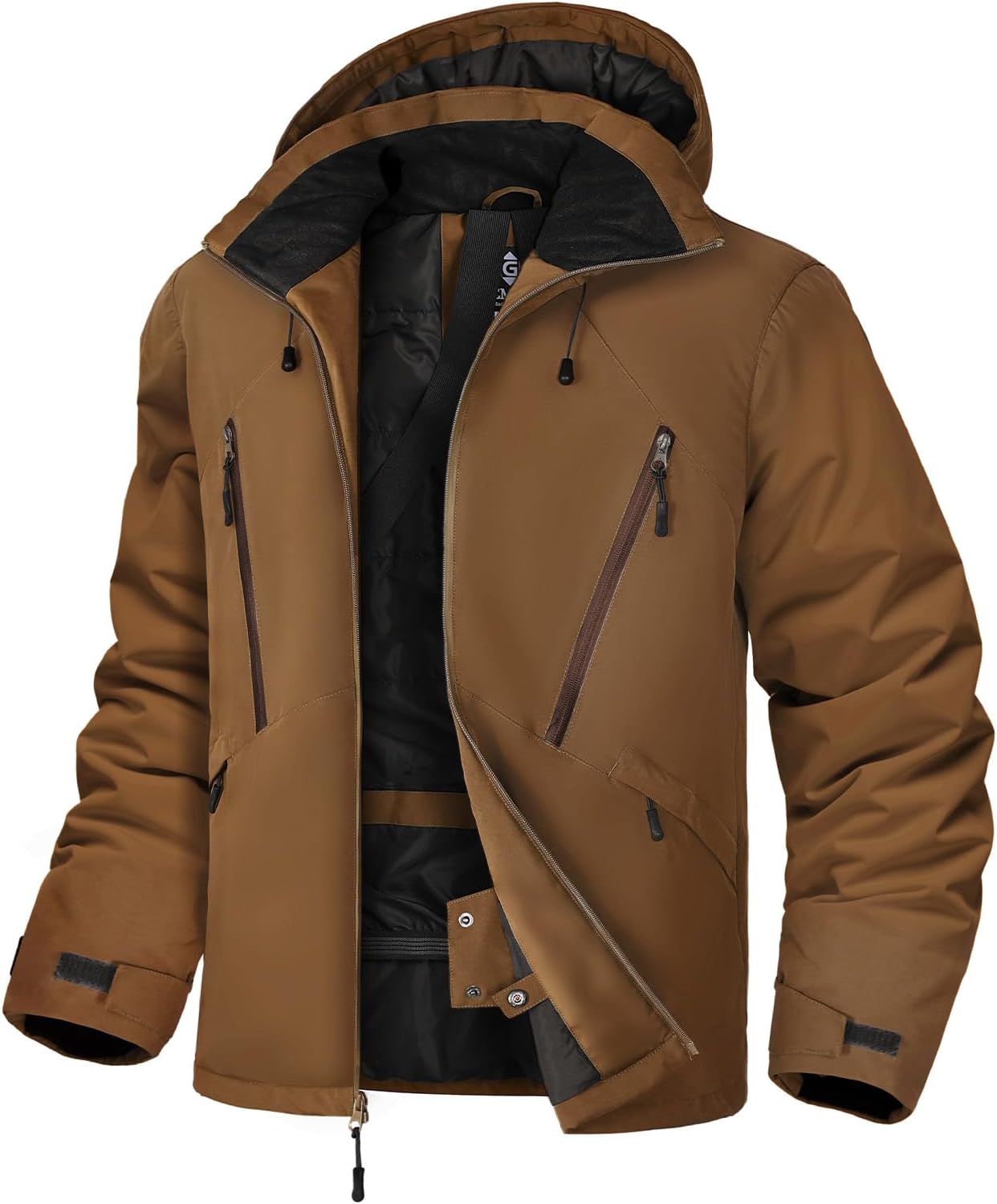 GEMYSE Men's Ski Jacket Winter Snow Coats Waterproof Snowboard Jacket Hooded insulated Windproof Parka With Multi-Pockets