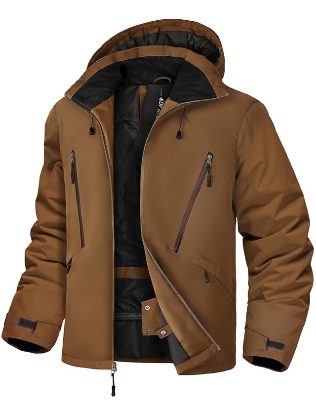 GEMYSE Mens Ski Jacket Winter Snow Coats Waterproof Snowboard Jacket Hooded insulated Windproof Parka With Multi-Pockets