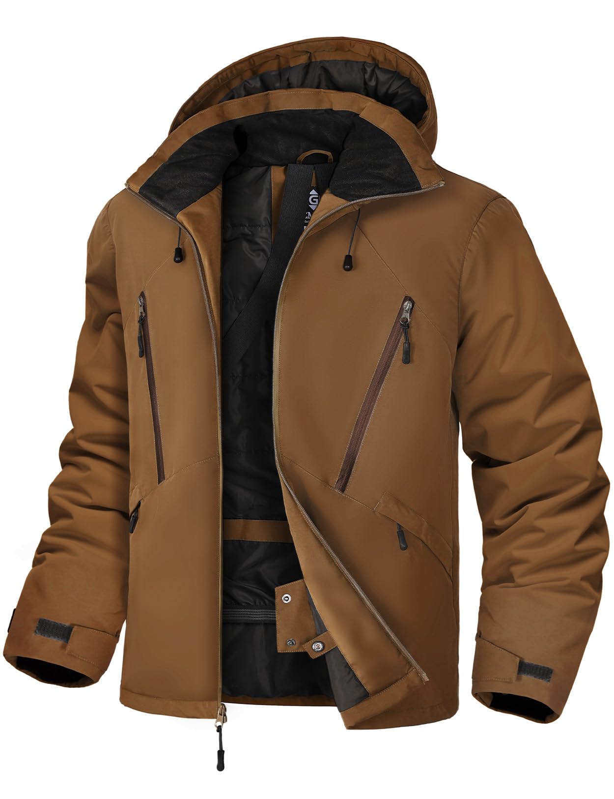 GEMYSE Mens Ski Jacket Winter Snow Coats Waterproof Snowboard Jacket Hooded insulated Windproof Parka With Multi-Pockets