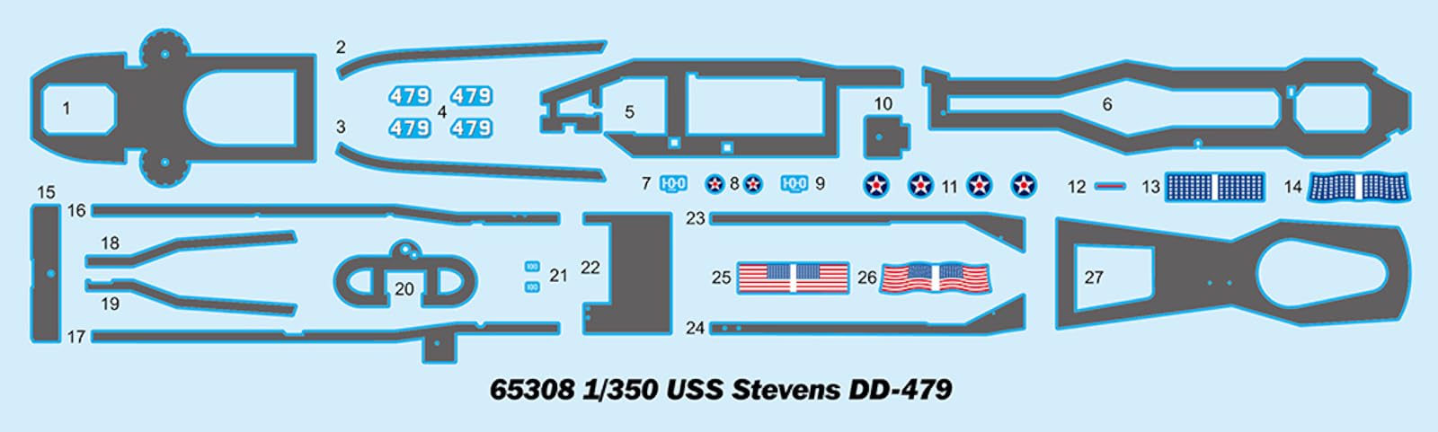 Merit International/ I love Ki 365308-1/350 USS Stevens DD-479 - Scala 1:350