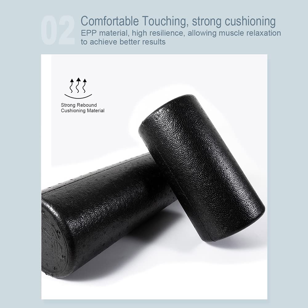 3Größen Pilates Foam Roller Schwarz Yoga Foam Roller Trainingsgeräte Massage Roller Body Für Frauen Männer