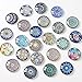 HERZWILD 25PCS Kühlschrankmagnete Büromagnete  - Dekorative Glascabochons Glasmagnete mit Mandala Muster 3D Magnete für Kühlschrank, Magnettafel, Whiteboard, Pinnwand etc