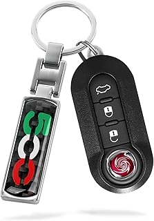 OYDDL Universal Car Metal Key Fob Cover Carbon Fibre Compatible with 500 500e 500c 500l 500x Accessories