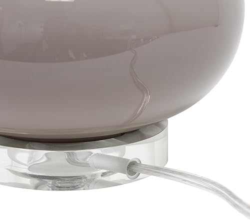 Miniatura 7 de Elegant Designs LT1127-GRY - Lámpara de mesa de 15.25 pulgadas con pantalla de tela blanca, color gris