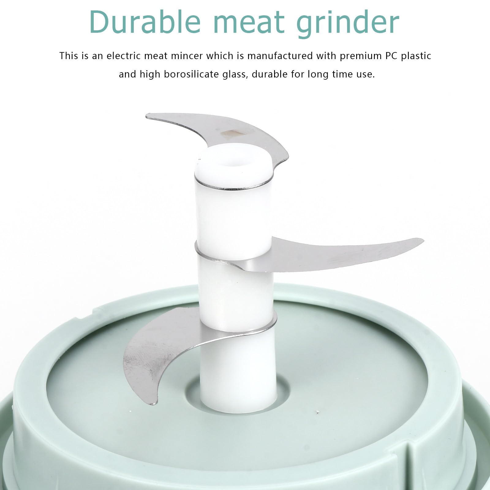 Tritacarne Elettrico 300ml in Vetro Borosilicato Verde