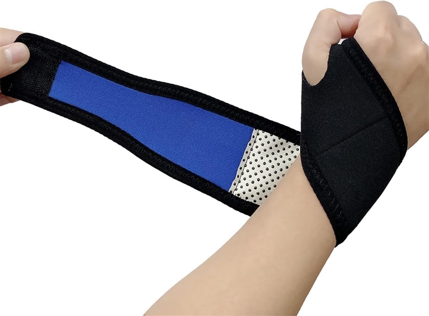 Esercizio Fitness Braccialetti Polso Guard Band Tutore Tunnel Carpale Distorsioni Cinghie di Supporto Palestra Muscolazione Sport Bicicletta Proteggi Sollievo Wrap,Blue