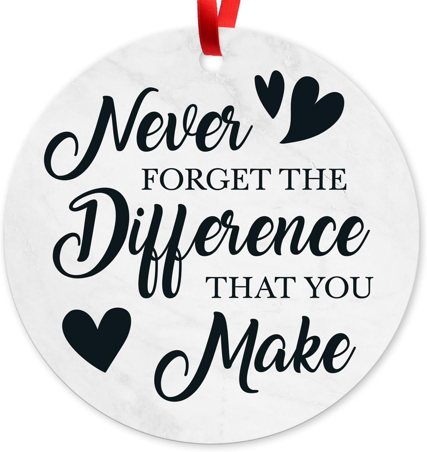 Never Forget The Difference That You Make Holiday Decor, Gifts for Women, Men, Boss, Coworkers Mom, Friends, 2025 Christmas Ornaments, 3.75" Round Ornament, Made in The USA by Soul Decor
