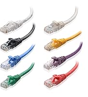 Vista 4 de Cable Matters Paquete de 8 cables Ethernet Cat 5e Snagless - 5 pies, cable Gigabit Cat5e, cable Ethernet Cat5e, azul