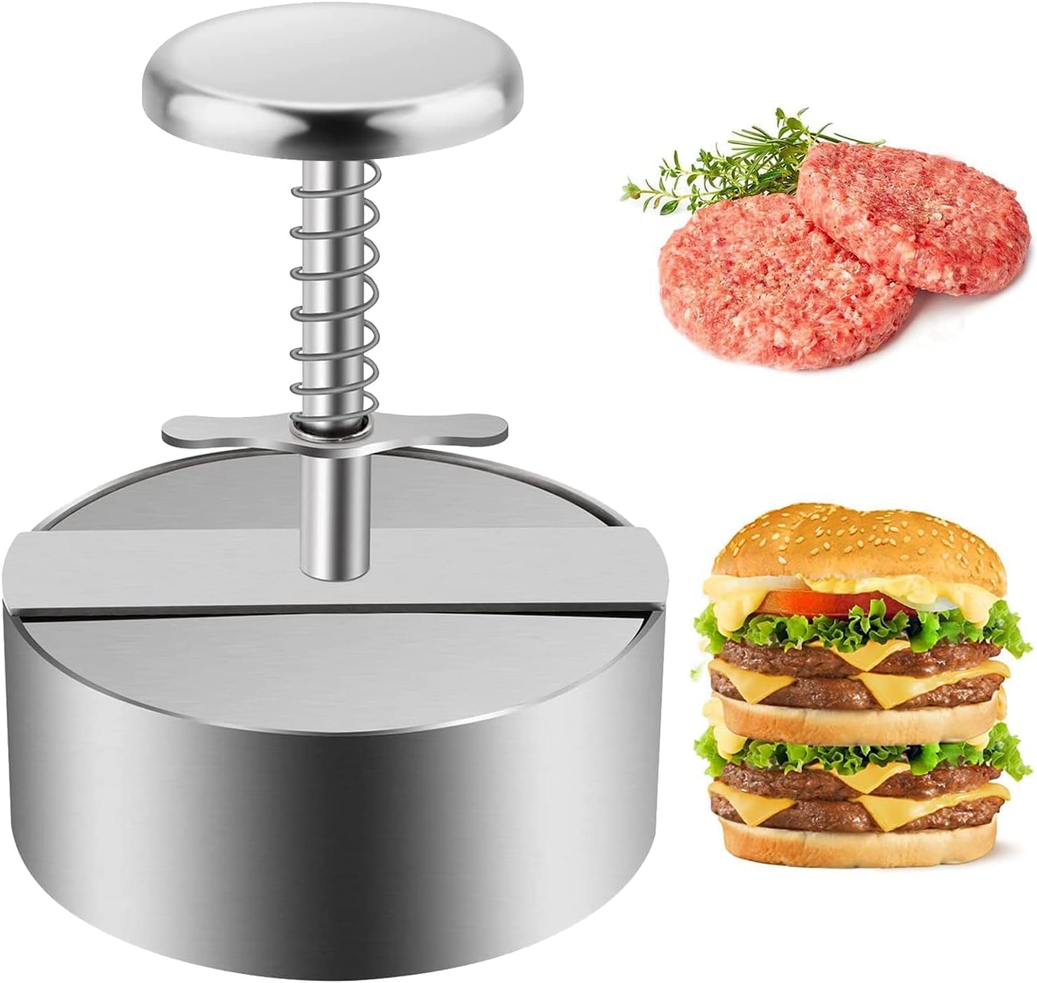 XRZ 304 Stainless Steel Burger Press
