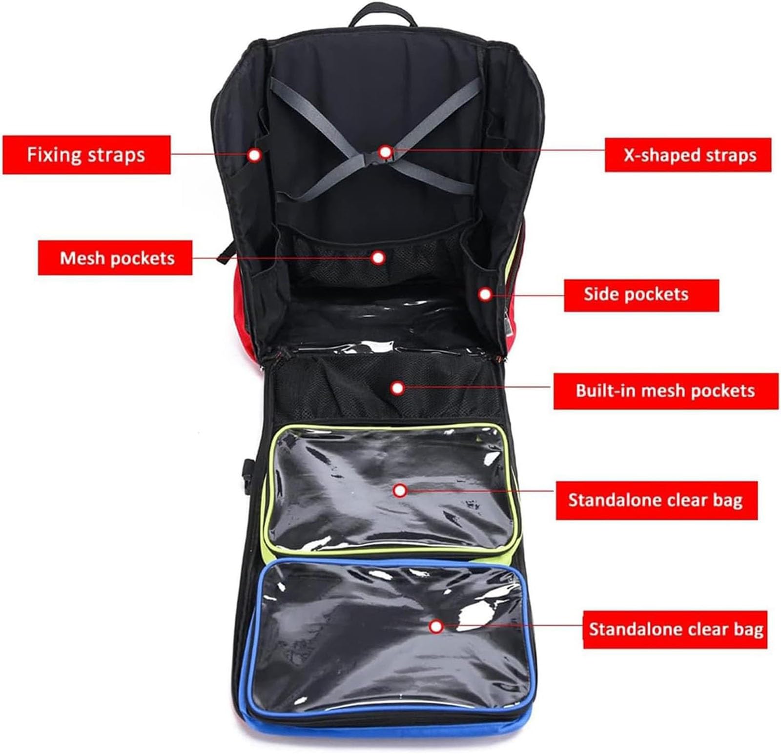 Tragbarer Erste-Hilfe-Rucksack mit Rollen, große Kapazität, Organizer für medizinische Versorgung, Notfall, Outdoor-Abenteuer