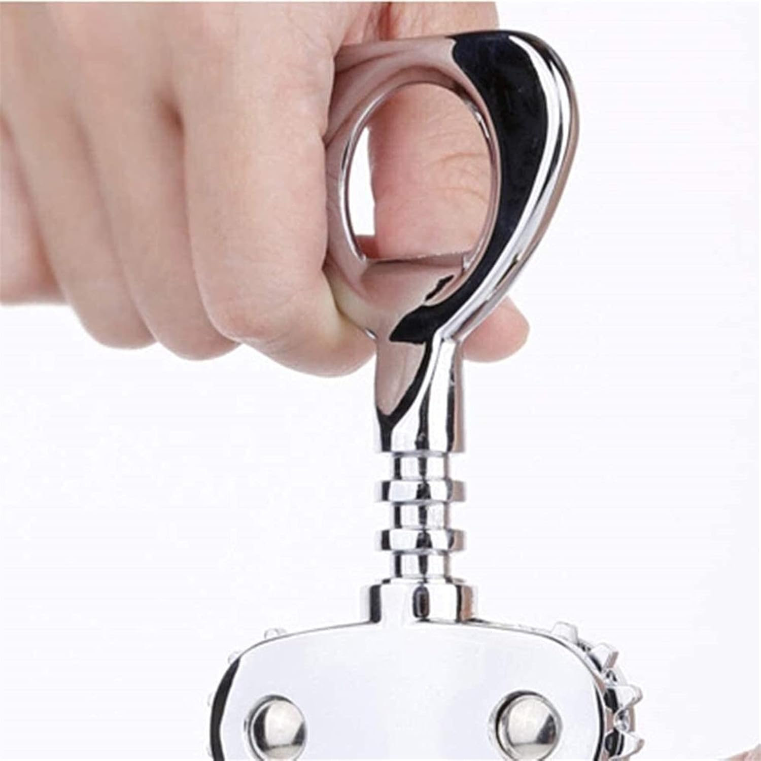 Wine Opener, Zinc Alloy Premium Wing Corkscrew Wine Bottle Opener with Multifunctional Bottles Opener, Upgrade - Black