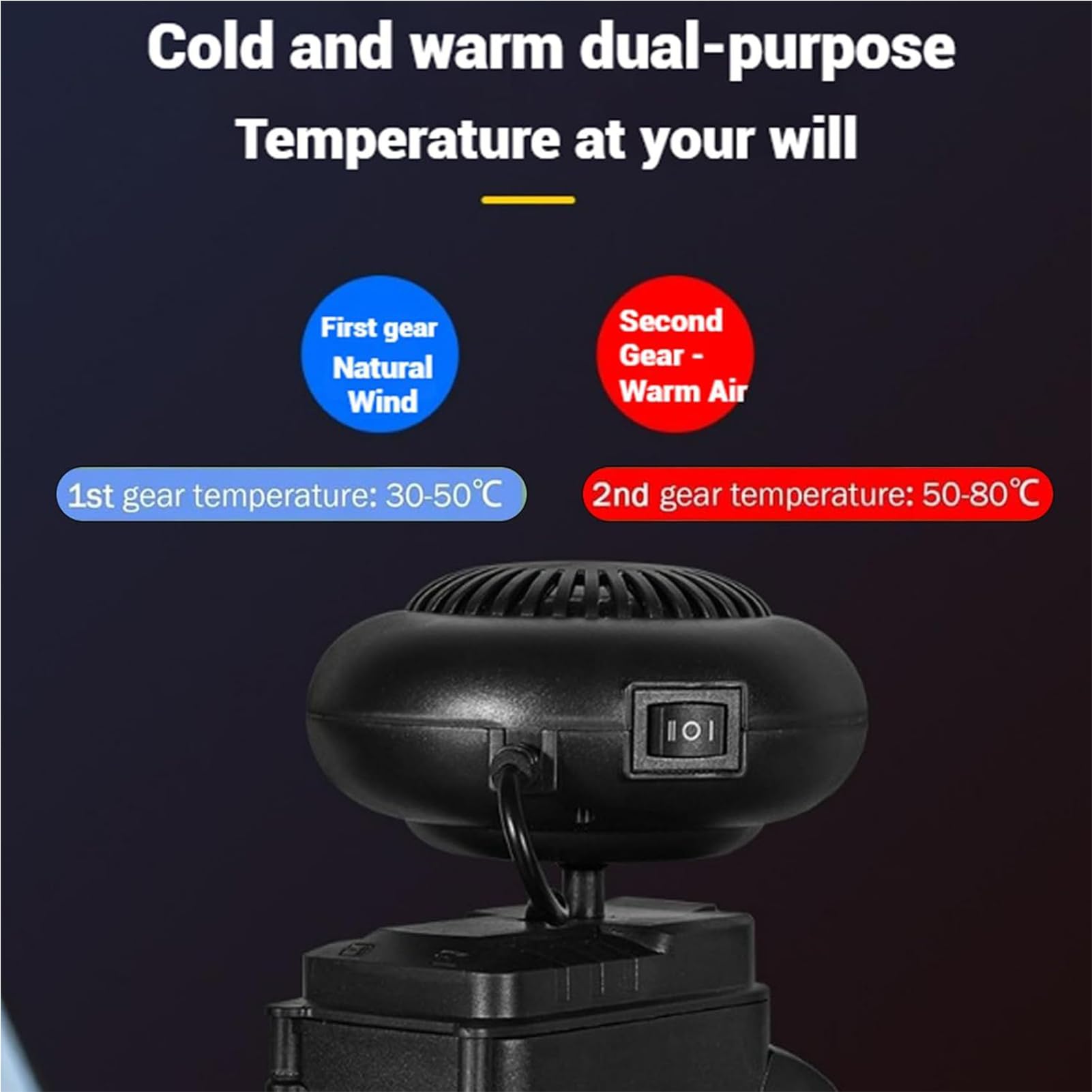 Riscaldatore Portatile Auto Sbrinatore Riscaldatore Elettrico Regolabile | Sbrinatore Parabrezza Portatile Per Spostamenti Mattutini Guida Invernale Parcheggio Coperto