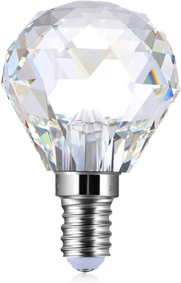 PureLume LED Crystal Globe Bulb, 3 W, E14, Crystal Light Bulb for Chandeliers [Energy Class A+]